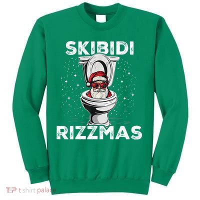 Skibidi Rizzmas Funny Toilet Santa Christmas Sweatshirt