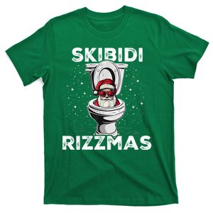 Skibidi Rizzmas Funny Toilet Santa Christmas T-Shirt