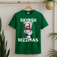 Skibidi Rizzmas Funny Toilet Santa Christmas T-Shirt
