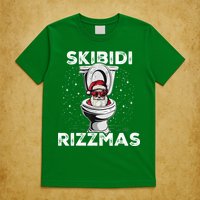 Skibidi Rizzmas Funny Toilet Santa Christmas T-Shirt