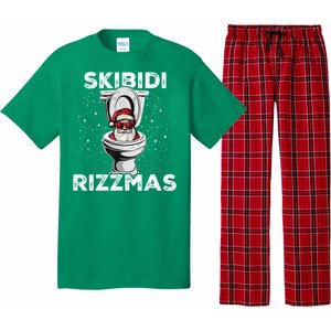 Skibidi Rizzmas Funny Toilet Santa Christmas Pajama Set