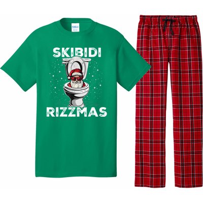 Skibidi Rizzmas Funny Toilet Santa Christmas Pajama Set