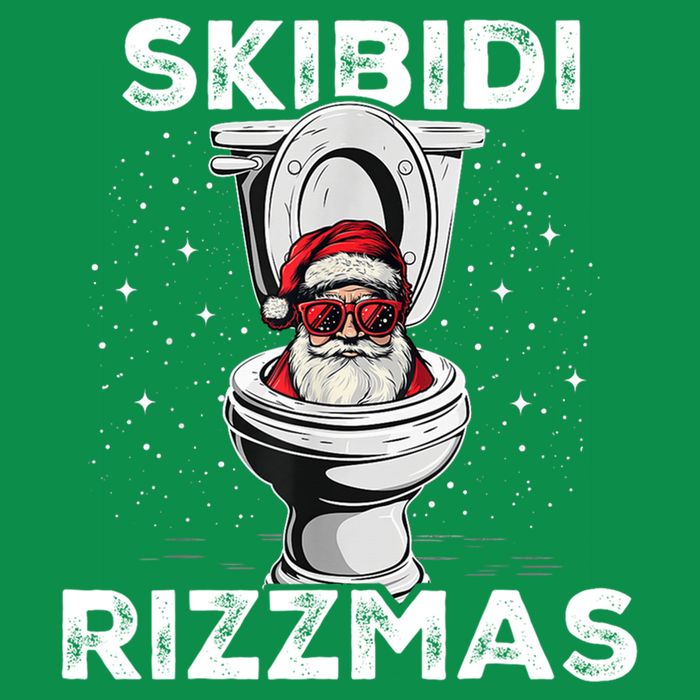 Skibidi Rizzmas Funny Toilet Santa Christmas Baby Bodysuit