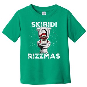 Skibidi Rizzmas Funny Toilet Santa Christmas Toddler T-Shirt