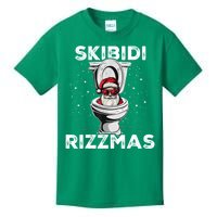 Skibidi Rizzmas Funny Toilet Santa Christmas Kids T-Shirt