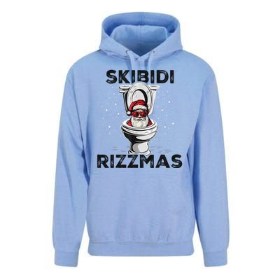 Skibidi Rizzmas Funny Toilet Santa Christmas Unisex Surf Hoodie