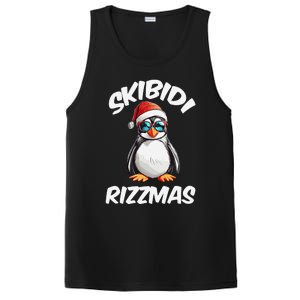 Skibid.I Rizzmas Funny Gen Alpha Slang Christmas Pengui PosiCharge Competitor Tank