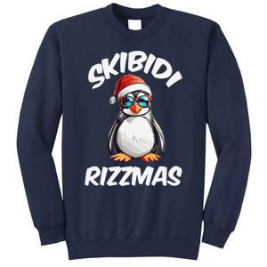 Skibid.I Rizzmas Funny Gen Alpha Slang Christmas Pengui Sweatshirt