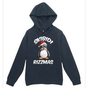 Skibid.I Rizzmas Funny Gen Alpha Slang Christmas Pengui Urban Pullover Hoodie