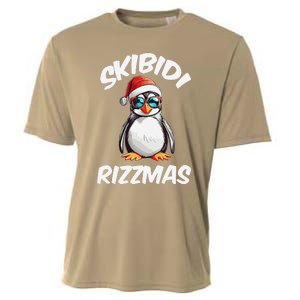 Skibid.I Rizzmas Funny Gen Alpha Slang Christmas Pengui Cooling Performance Crew T-Shirt