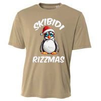 Skibid.I Rizzmas Funny Gen Alpha Slang Christmas Pengui Cooling Performance Crew T-Shirt