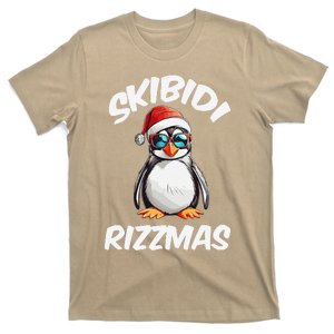 Skibid.I Rizzmas Funny Gen Alpha Slang Christmas Pengui T-Shirt