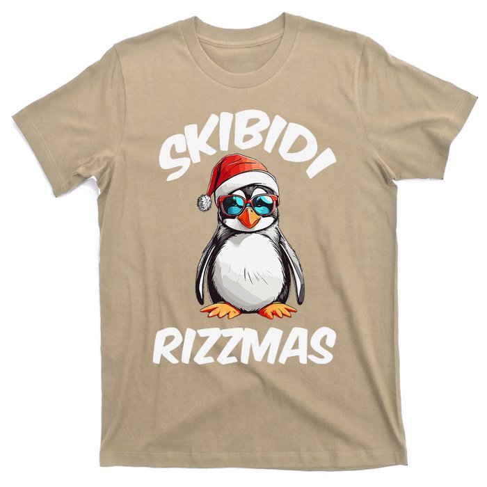 Skibid.I Rizzmas Funny Gen Alpha Slang Christmas Pengui T-Shirt