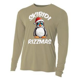 Skibid.I Rizzmas Funny Gen Alpha Slang Christmas Pengui Cooling Performance Long Sleeve Crew