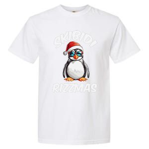 Skibid.I Rizzmas Funny Gen Alpha Slang Christmas Pengui Garment-Dyed Heavyweight T-Shirt