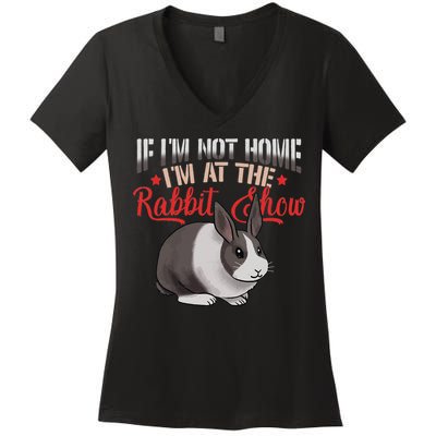 Show Rabbit For Dutch Rabbit Owner Women's V-Neck T-Shirt