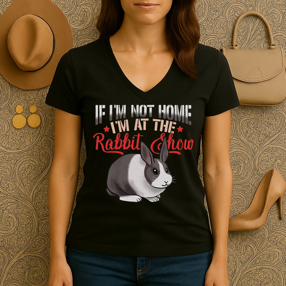 Show Rabbit For Dutch Rabbit Owner Women's V-Neck T-Shirt