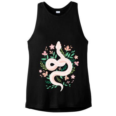 Snake Reptile Flowers Poisonous Python Cobra Animal Gift Ladies PosiCharge Tri-Blend Wicking Tank