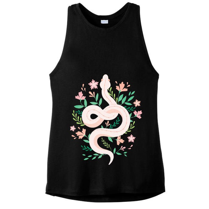 Snake Reptile Flowers Poisonous Python Cobra Animal Gift Ladies PosiCharge Tri-Blend Wicking Tank