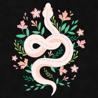 Snake Reptile Flowers Poisonous Python Cobra Animal Gift Ladies PosiCharge Tri-Blend Wicking Tank