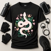 Snake Reptile Flowers Poisonous Python Cobra Animal Gift Performance Shirt