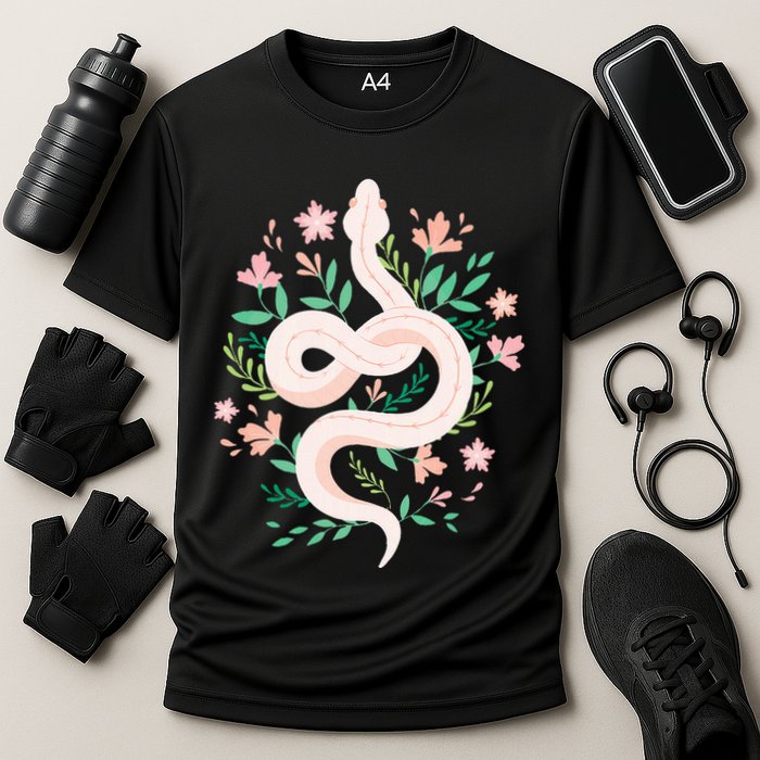 Snake Reptile Flowers Poisonous Python Cobra Animal Gift Performance Shirt