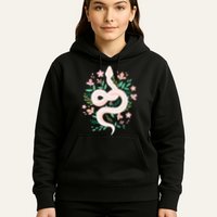 Snake Reptile Flowers Poisonous Python Cobra Animal Gift Hoodie