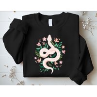 Snake Reptile Flowers Poisonous Python Cobra Animal Gift Sweatshirt