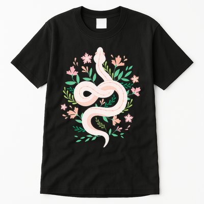 Snake Reptile Flowers Poisonous Python Cobra Animal Gift Tall T-Shirt