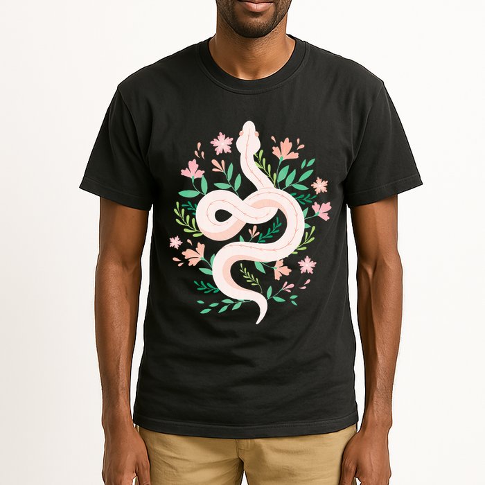 Snake Reptile Flowers Poisonous Python Cobra Animal Gift Tall T-Shirt