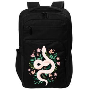 Snake Reptile Flowers Poisonous Python Cobra Animal Gift Impact Tech Backpack