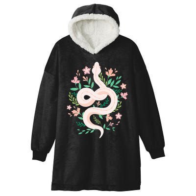 Snake Reptile Flowers Poisonous Python Cobra Animal Gift Hooded Wearable Blanket