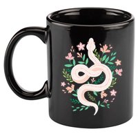 Snake Reptile Flowers Poisonous Python Cobra Animal Gift 11oz C Handle Ceramic Mug