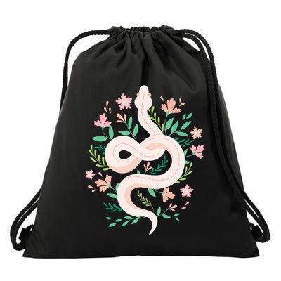 Snake Reptile Flowers Poisonous Python Cobra Animal Gift Drawstring Bag