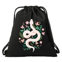 Snake Reptile Flowers Poisonous Python Cobra Animal Gift Drawstring Bag