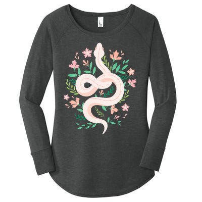 Snake Reptile Flowers Poisonous Python Cobra Animal Gift Women's Perfect Tri Tunic Long Sleeve Shirt