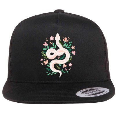 Snake Reptile Flowers Poisonous Python Cobra Animal Gift Flatbill Hat