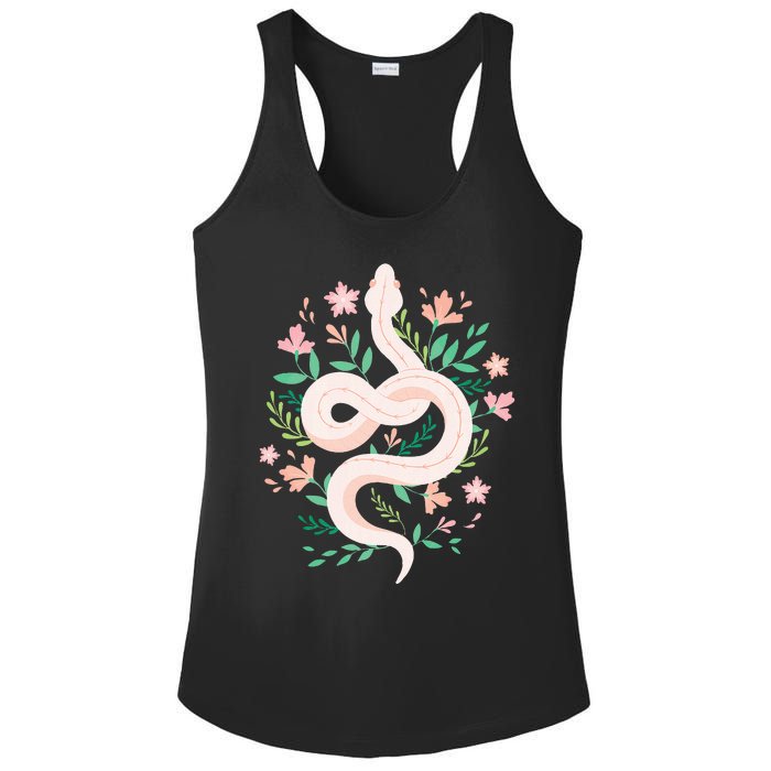 Snake Reptile Flowers Poisonous Python Cobra Animal Gift Ladies PosiCharge Competitor Racerback Tank