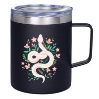 Snake Reptile Flowers Poisonous Python Cobra Animal Gift 12oz Stainless Steel Coffee Mug
