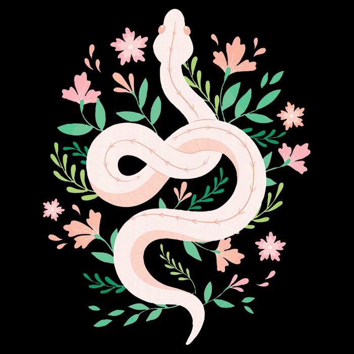 Snake Reptile Flowers Poisonous Python Cobra Animal Gift Cooling Performance Long Sleeve Crew