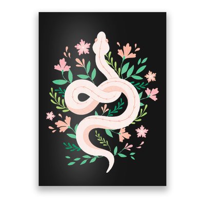 Snake Reptile Flowers Poisonous Python Cobra Animal Gift Poster