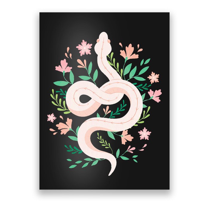 Snake Reptile Flowers Poisonous Python Cobra Animal Gift Poster