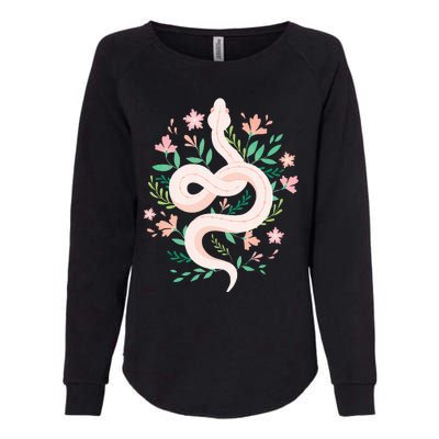 Snake Reptile Flowers Poisonous Python Cobra Animal Gift Womens California Wash Sweatshirt