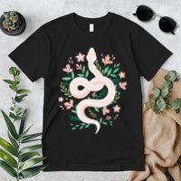 Snake Reptile Flowers Poisonous Python Cobra Animal Gift Premium T-Shirt