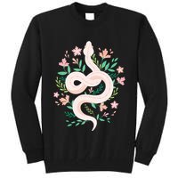 Snake Reptile Flowers Poisonous Python Cobra Animal Gift Tall Sweatshirt