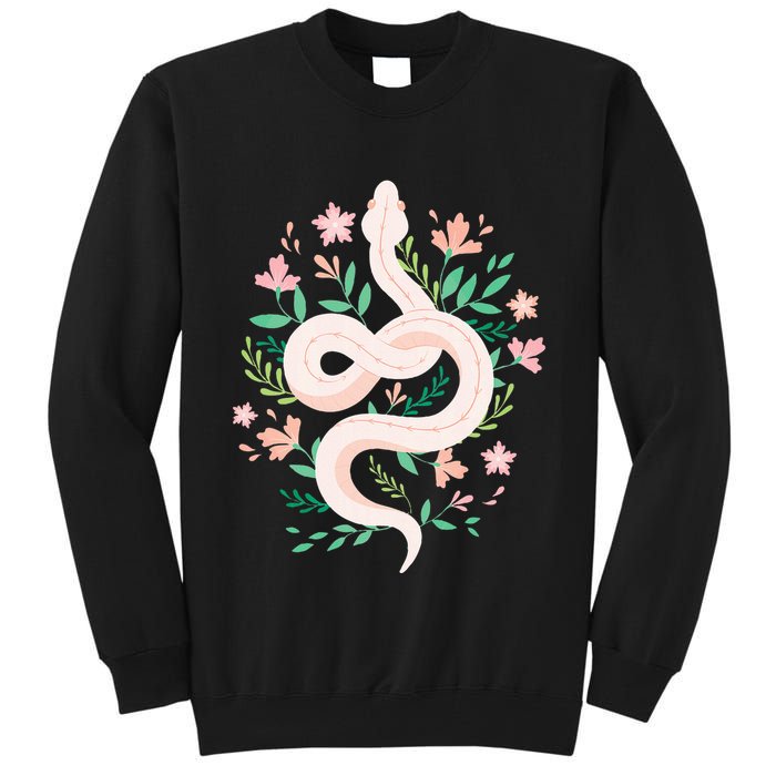 Snake Reptile Flowers Poisonous Python Cobra Animal Gift Tall Sweatshirt
