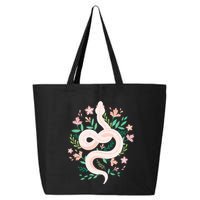 Snake Reptile Flowers Poisonous Python Cobra Animal Gift 25L Jumbo Tote
