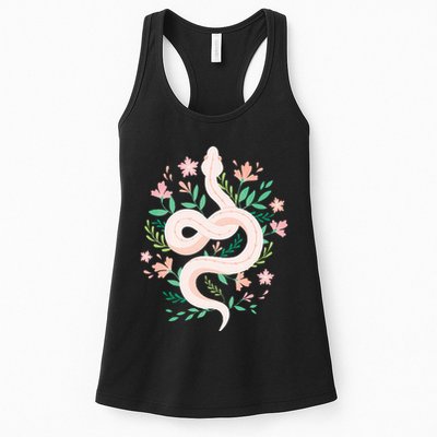 Snake Reptile Flowers Poisonous Python Cobra Animal Gift Womens Tank Top