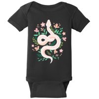 Snake Reptile Flowers Poisonous Python Cobra Animal Gift Baby Bodysuit