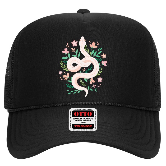 Snake Reptile Flowers Poisonous Python Cobra Animal Gift Trucker Hat
